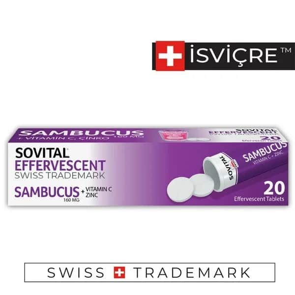 Sovital سوفيتال بلاك إلدربيري 160 ملغ 20 قرص فوار