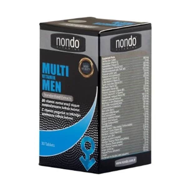 Nondo نوندو فيتامينز متعدد الفيتامينات للرجال 30 قرصًا