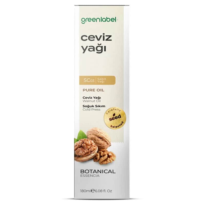 Greenlabel زيت الجوز جرين ليبل ١٨٠ مل معصور على البارد، عضوي، مغذي