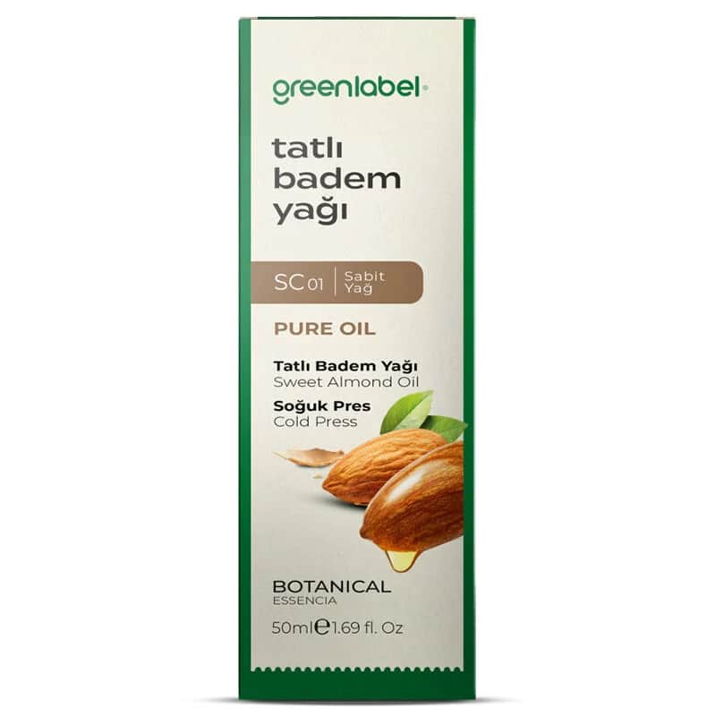 Greenlabel زيت اللوز الحلو من جرين ليبل ٥٠ مل مرطب نقي