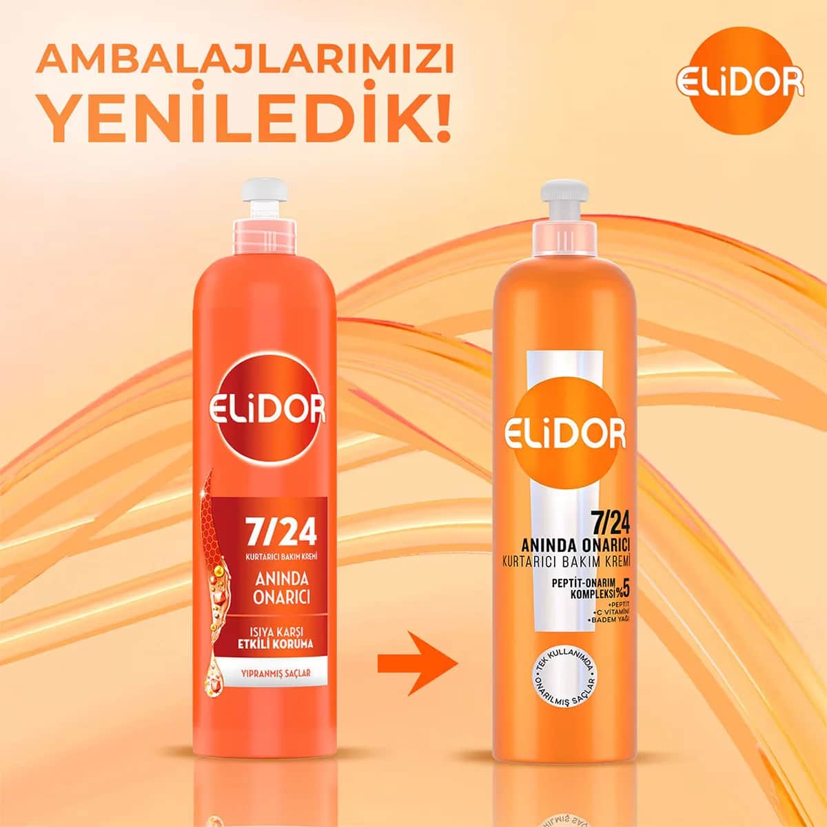 Elidor كريم العناية بالشعر إيليدور 7/24 ريسكيو لإصلاح الشعر التالف بشكل فوري 240 مل