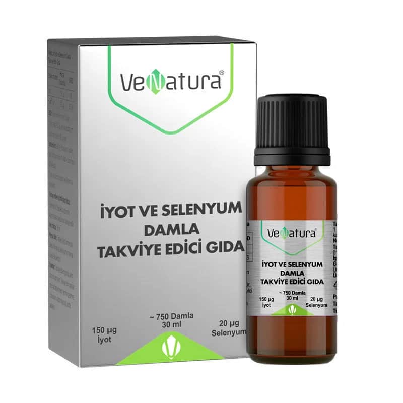 VeNatura قطرات اليود والسيلينيوم من فيناتورا، غذاء مكمل غذائي، 30 مل