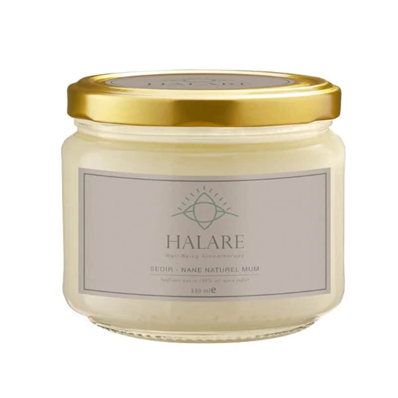Halare Aromatherapy شمعة هالاري العطرية برائحة الأرز والنعناع 330 مل للاسترخاء والانتعاش