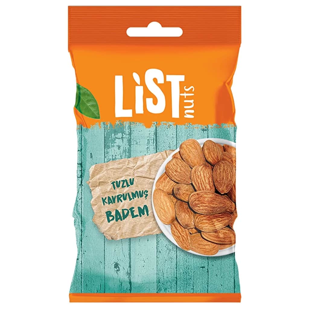List قائمة المكسرات اللوز المحمص 40 غرام