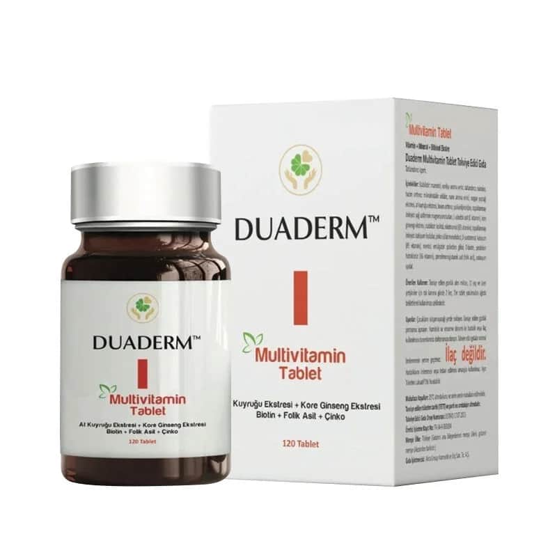 Duaderm مكمل غذائي متعدد الفيتامينات من دودرم، 120 قرصًا
