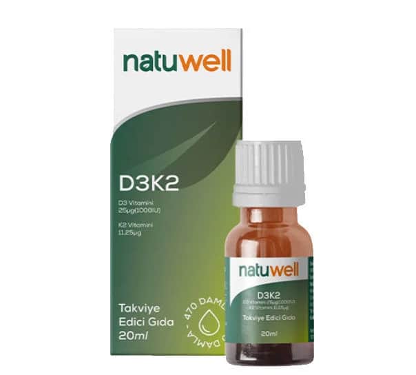 Natuwell قطرات ناتويل دي 3 كيه 2 20 مل