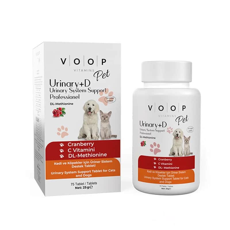 Voop أقراص فووب لدعم المسالك البولية للقطط والكلاب 75 قرصًا