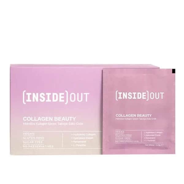INSIDEOUT مكمل غذائي من إنسايد آوت كولاجين بيوتي، 11.5 غرام، 21 كيسًا