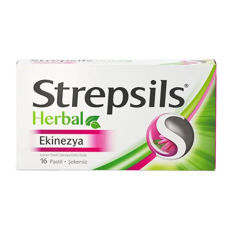 Strepsils مكمل غذائي عشبي من ستربسلز يحتوي على عشبة إشنسا، 16 قرصًا