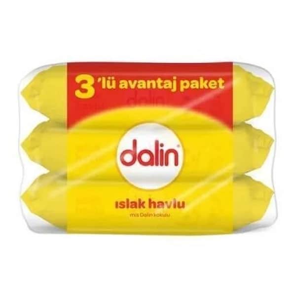 Dalin منشفة دالين القطنية المبللة عبوة مميزة من 3 قطع