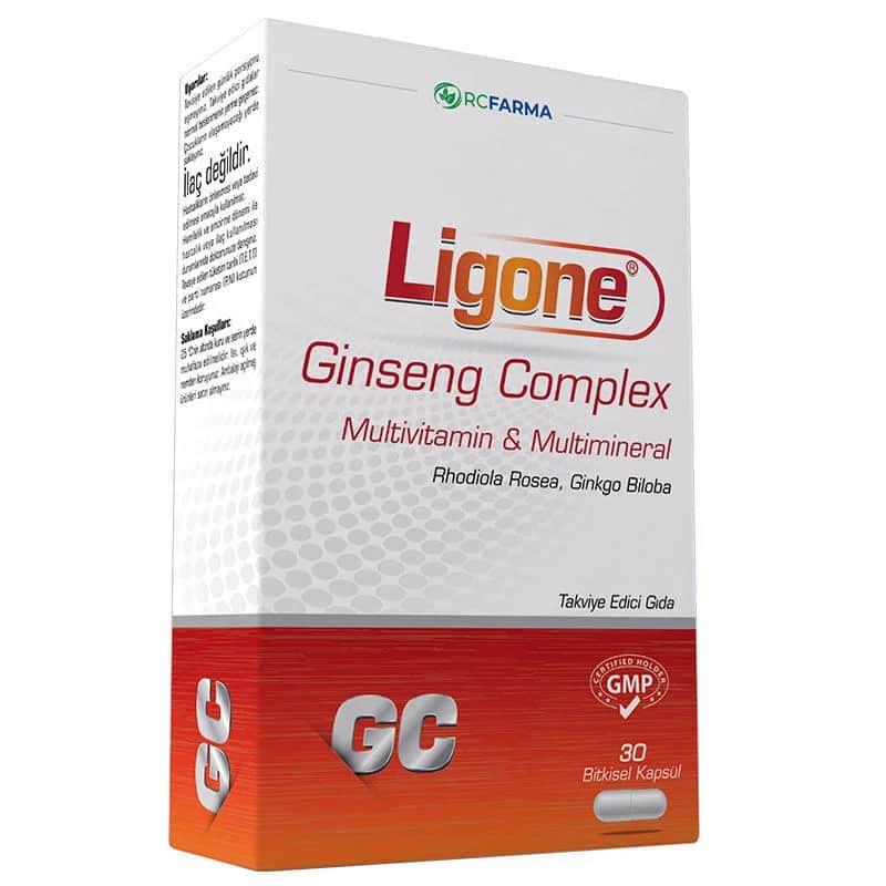 Ligone مجمع ليجون الجينسنغ، 30 كبسولة عشبية