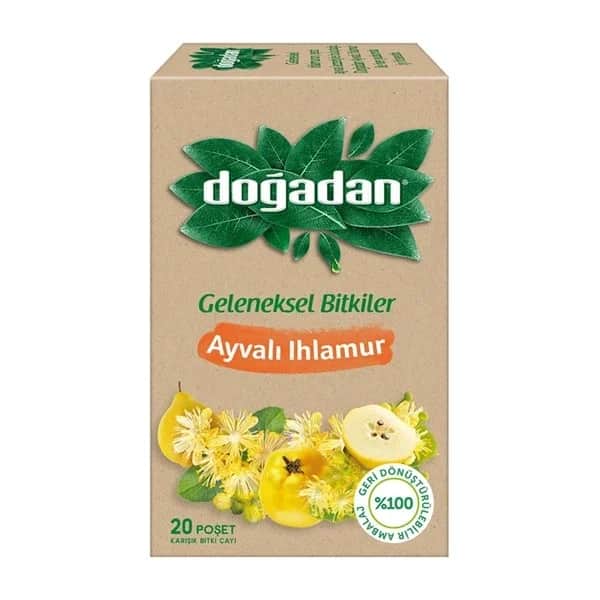 Doğadan دوغادان شاي السفرجل والزيزفون 18 قطعة