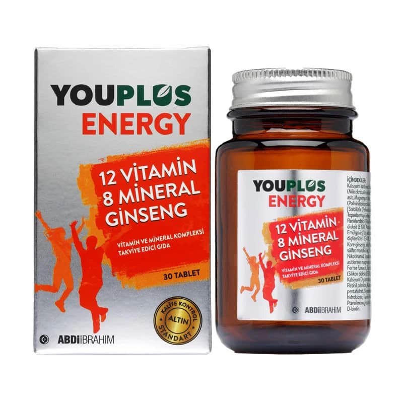 YouPlus يو بلس إنرجي فيتامينات ومعادن مجمعة 30 قرصًا