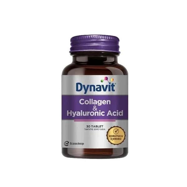 Dynavit دينافيت كولاجين + حمض الهيالورونيك 30 قرصًا