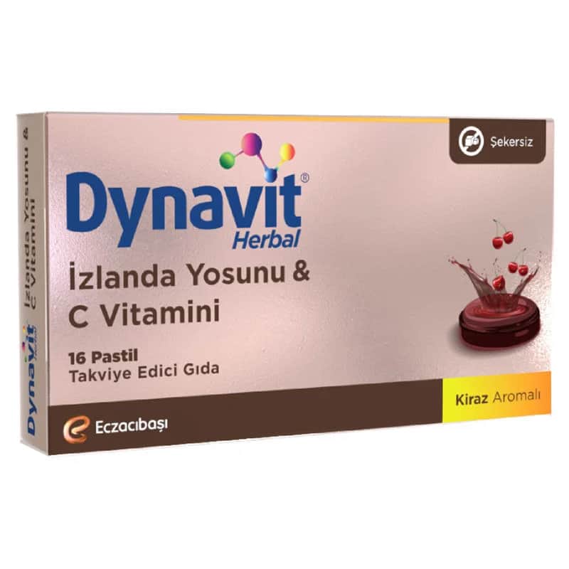 Dynavit دينافيت ١٦ معينات تحتوي على أعشاب بحرية أيسلندية عشبية وفيتامين سي