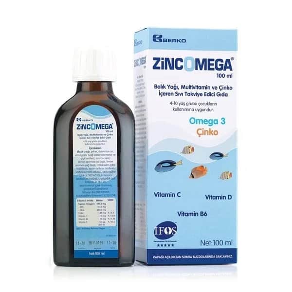 Zincomega شراب زيت السمك أوميجا 3 من زينكومجا 100 مل
