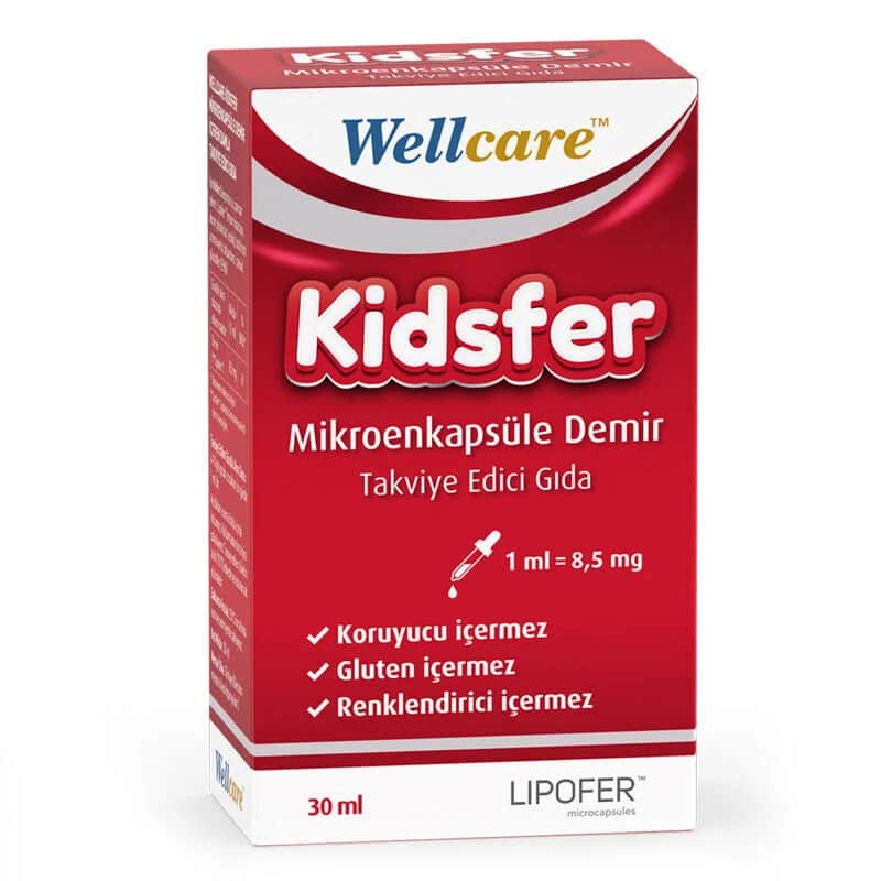 Wellcare مكمل غذائي من الحديد المغلف بالميكروكابسول من ويلكير كيدزفير، 30 مل