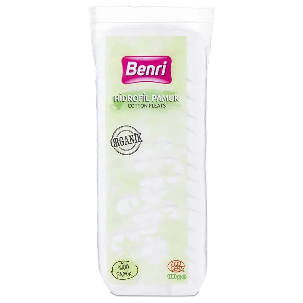 Benri قطن بنري العضوي المحب للماء 100 جرام صديق للبيئة وناعم