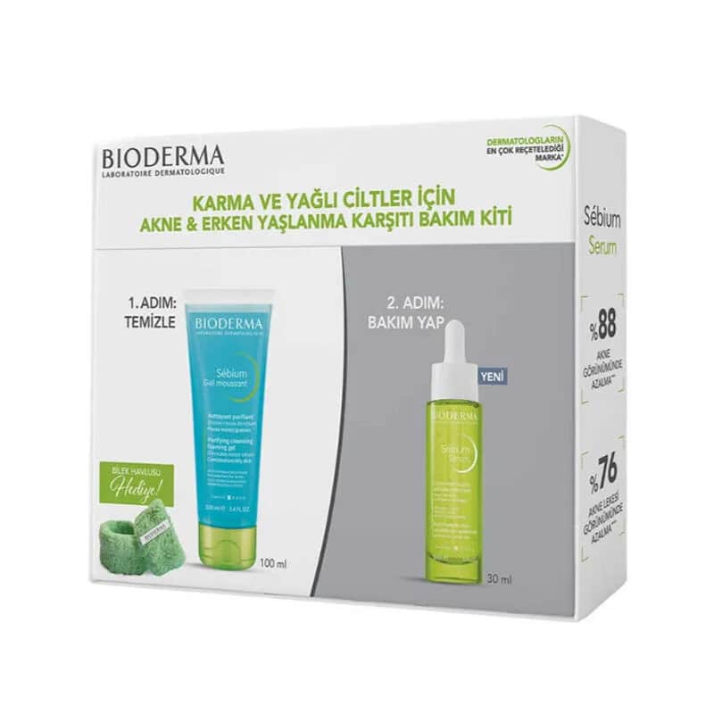 مجموعة العناية بمكافحة الشيخوخة للبشرة المختلطة والدهنية من بيوديرما Bioderma