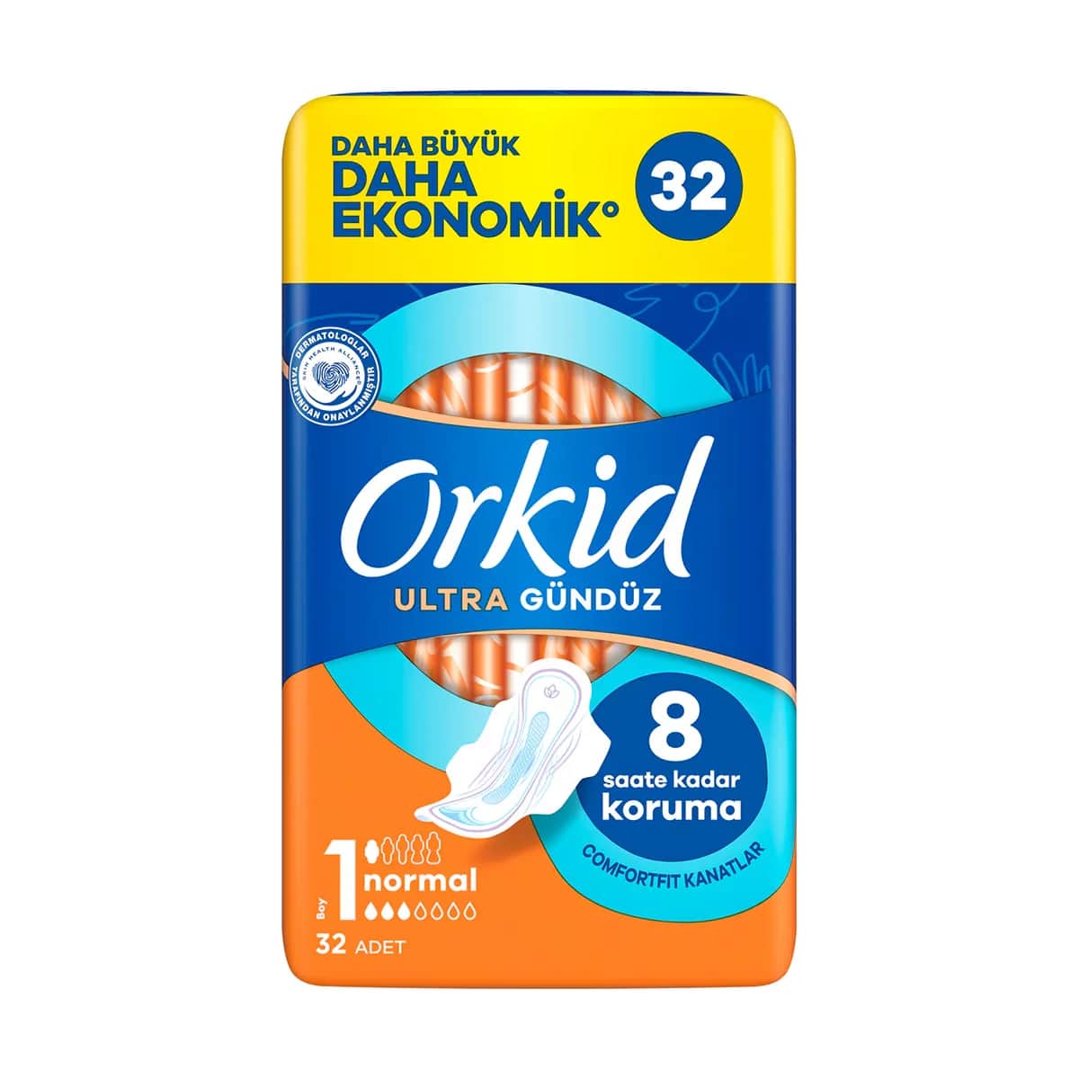 Orkid فوط أوركيد الصحية العادية للغاية (مقاس 1) 32 قطعة