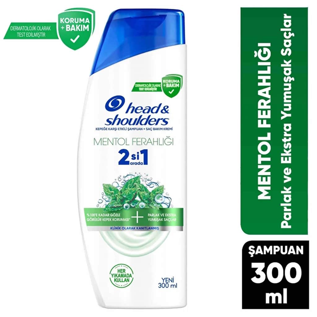 Head &amp; Shoulders شامبو هيد آند شولدرز المضاد للقشرة برائحة المنثول المنعشة 300 مل