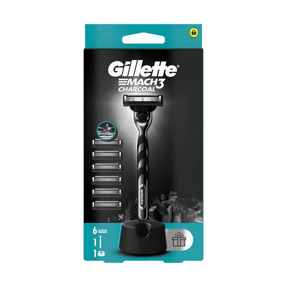 شفرات حلاقة جيليت M3 بالفحم + مجموعة شفرات احتياطية Gillette
