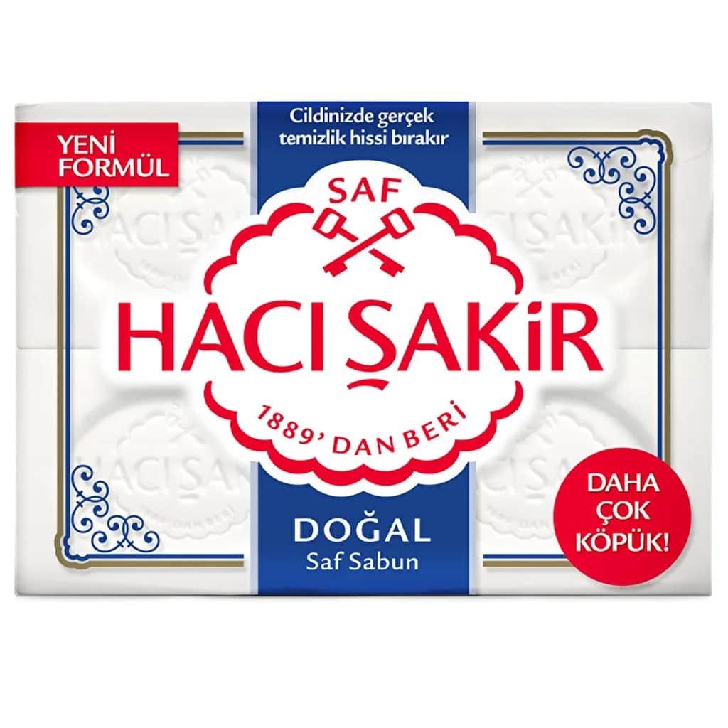 Hacı Şakir حاجي شاكر صابون أبيض طبيعي 4 × 150 جرام