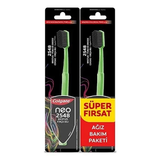 Colgate فرشاة أسنان كولجيت نيو متوسطة الحجم (عبوة من 1+1) 2546 شعيرة