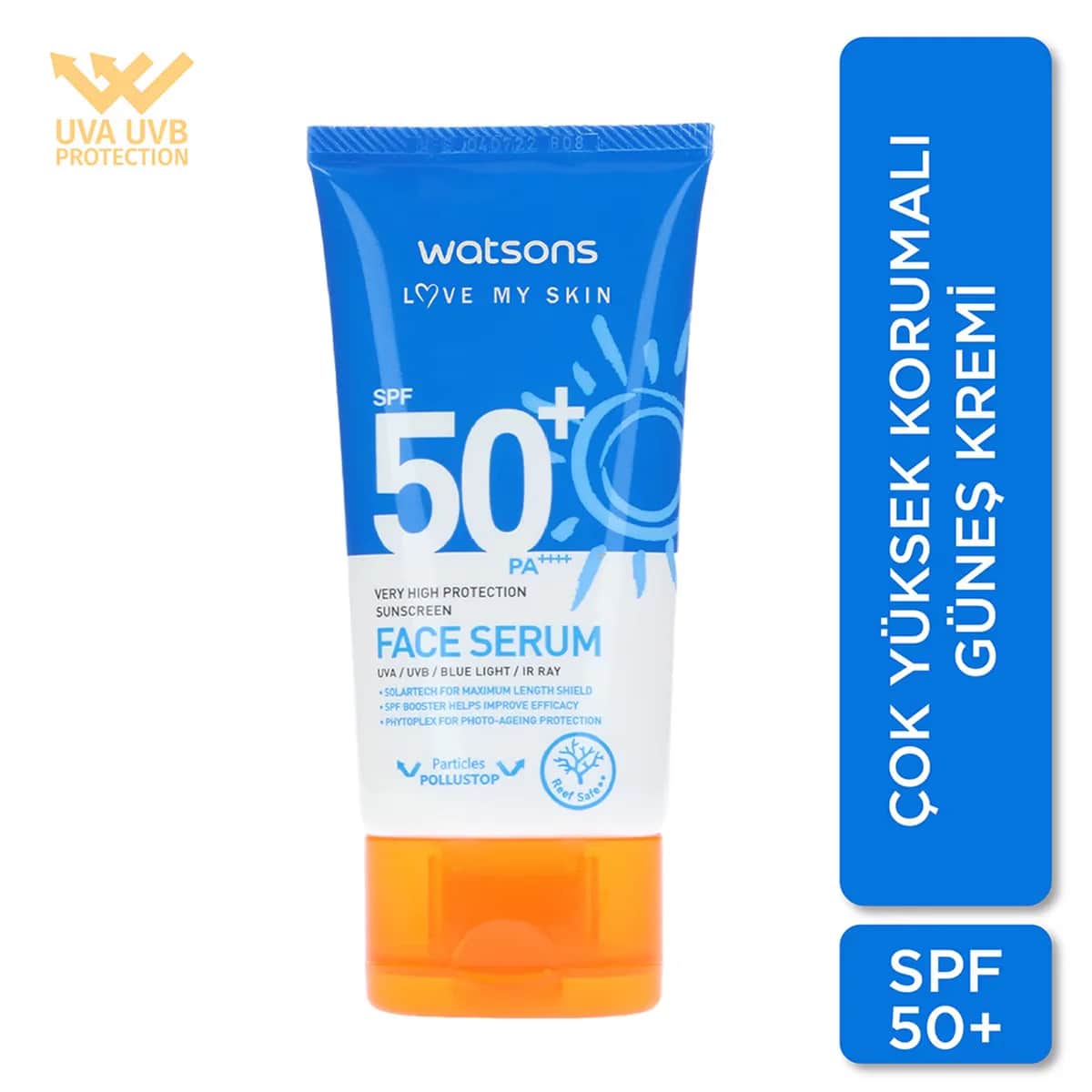 Watsons واقي شمس واتسونز عالي الحماية للوجه بعامل حماية 50+ 50 مل