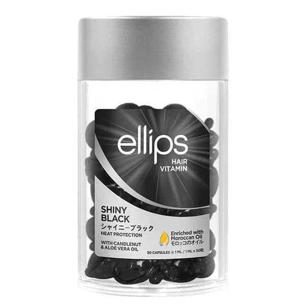 Ellips كبسولات فيتامين إليبس للشعر الأسود اللامع 50 كبسولة