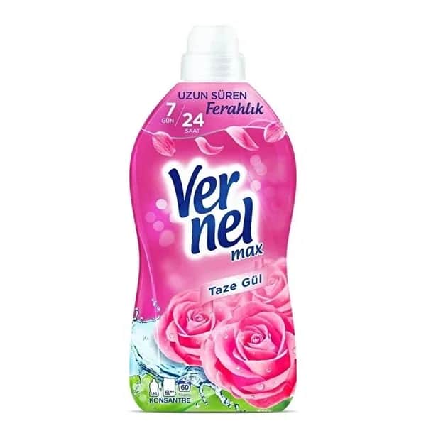 Vernel منعم الأقمشة المركز برائحة الورد ماكس فريش من فيرنيل، 1440 مل