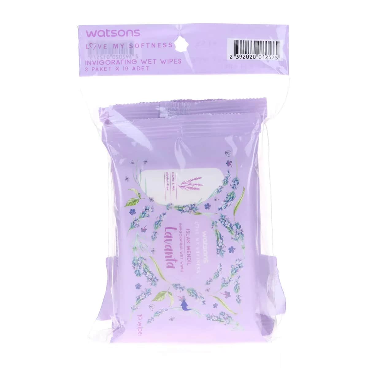 Влажные салфетки Watsons Лаванда 3 x10 шт