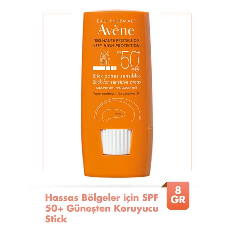 Стик для защиты от солнца Avene SPF 50 для чувствительных зон 8 г
