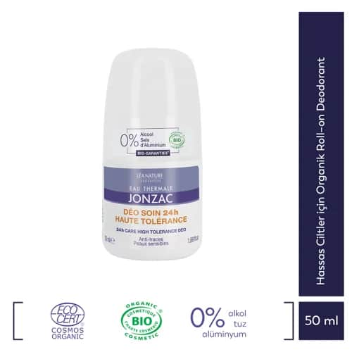 Eau De Jonzac Organic 24 Hour High Tolerance Roll-on Deodorant 50 ml
