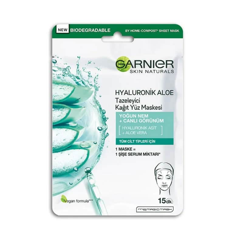 Маска для лица Garnier с гиалуроновой кислотой и алоэ 28 г