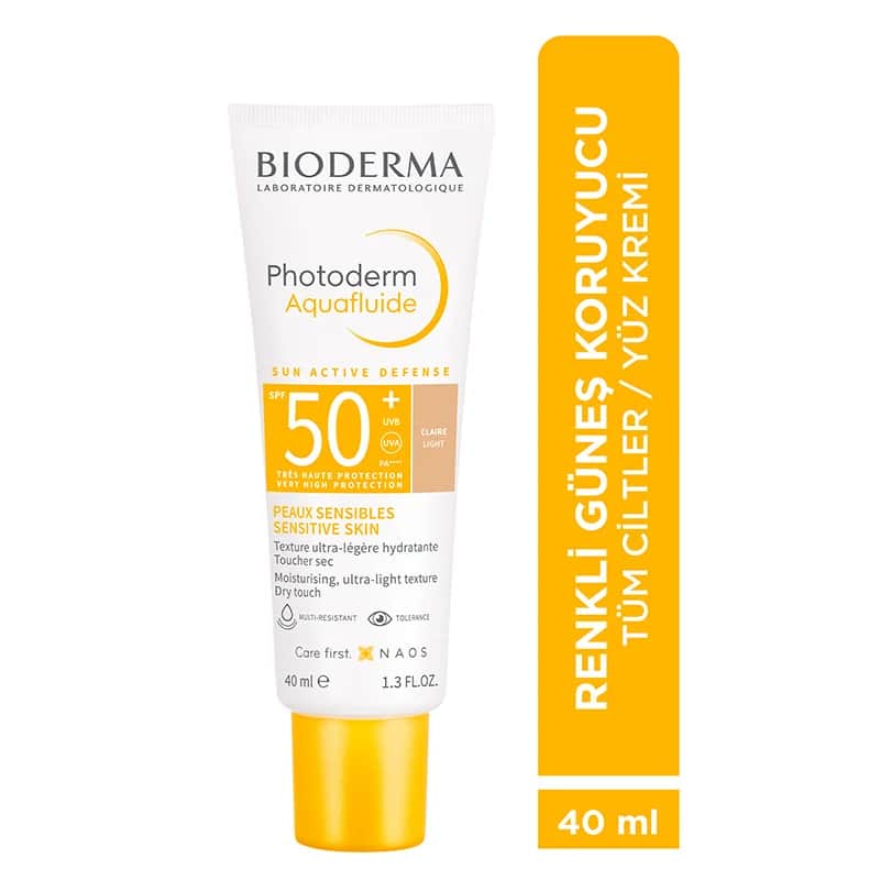 Биодерма Фотодерм SPF 50+ Аквафлюид Тональный Солнцезащитный Крем 40 мл - Светлый