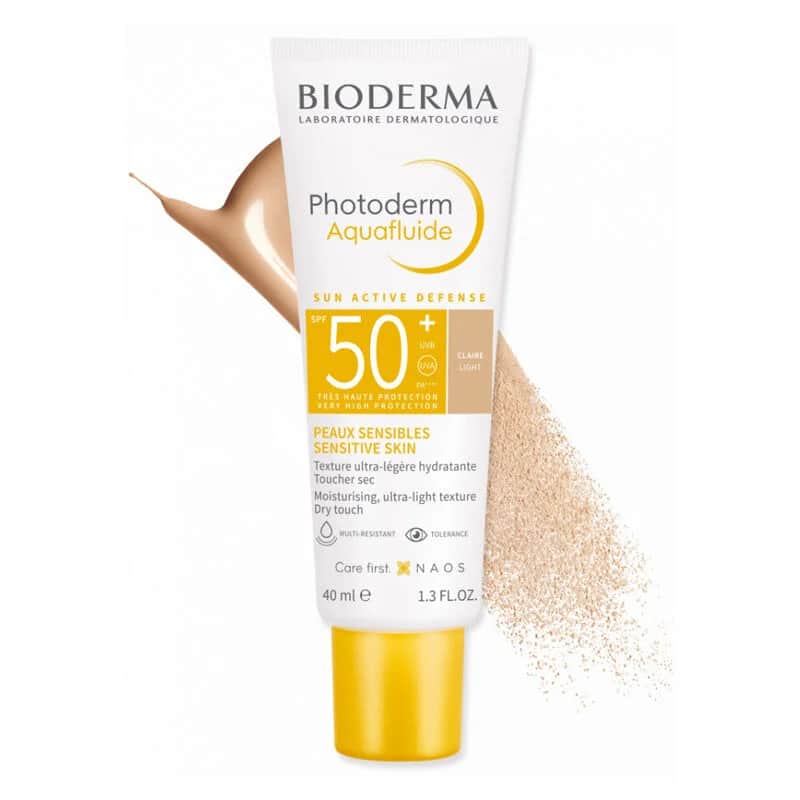 Биодерма Фотодерм SPF 50+ Аквафлюид Тональный Солнцезащитный Крем 40 мл - Светлый