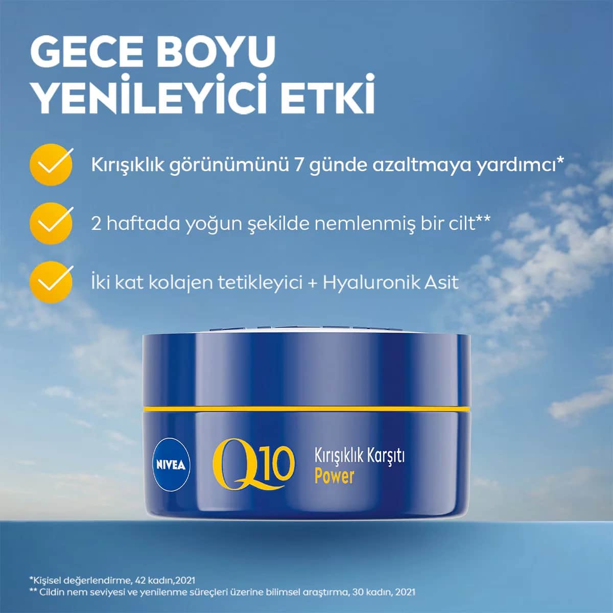 Nivea Q10 Anti-Falten Nachtcreme - Festigend &amp; Feuchtigkeitsspendend 50ml