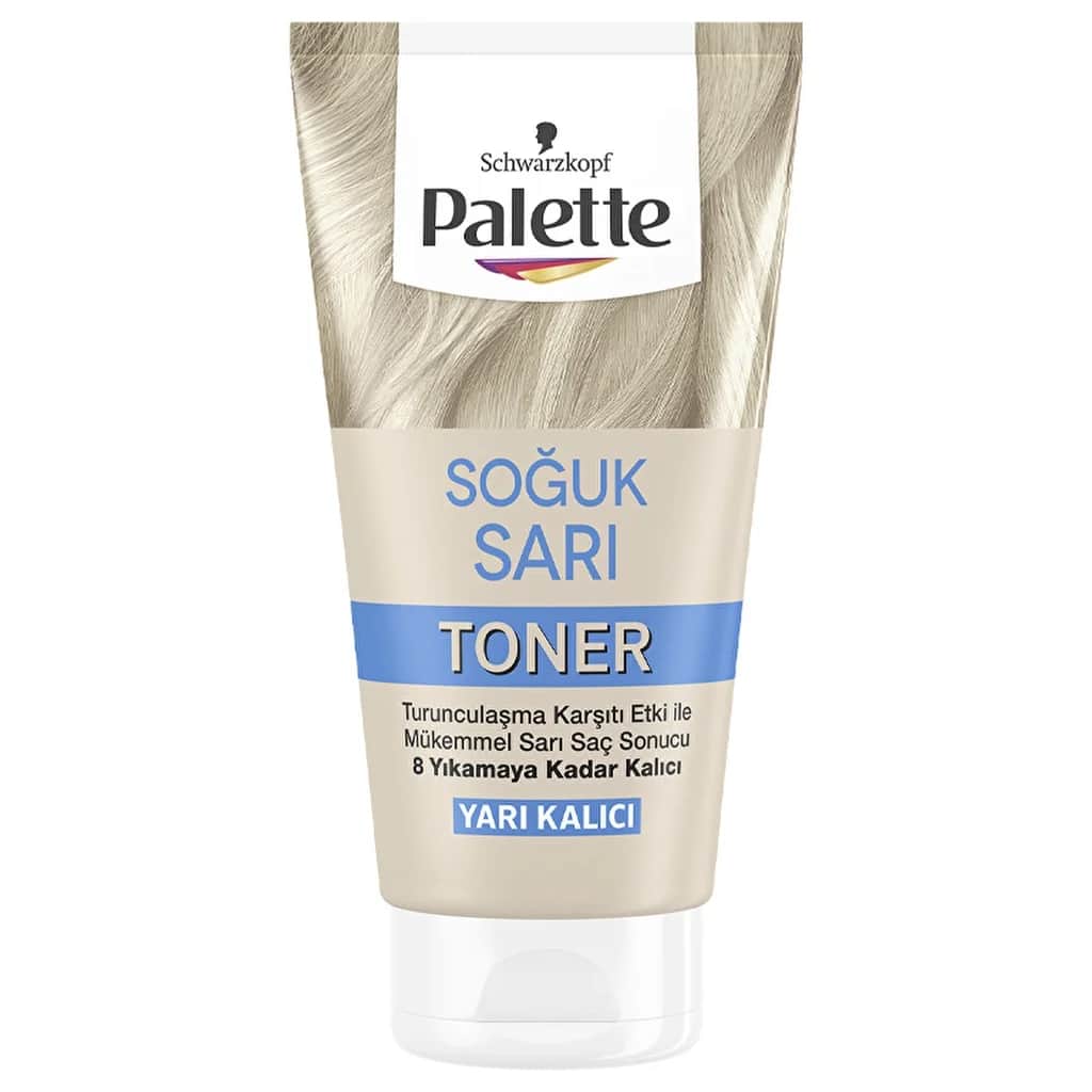 Palette Cool Yellow Toner 150ml - Hält 8 Wäschen für blonde Haare