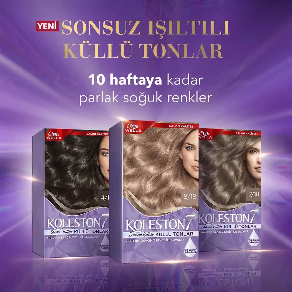 Wella Koleston Supreme 7/1 Aschblond Haarfärbeset