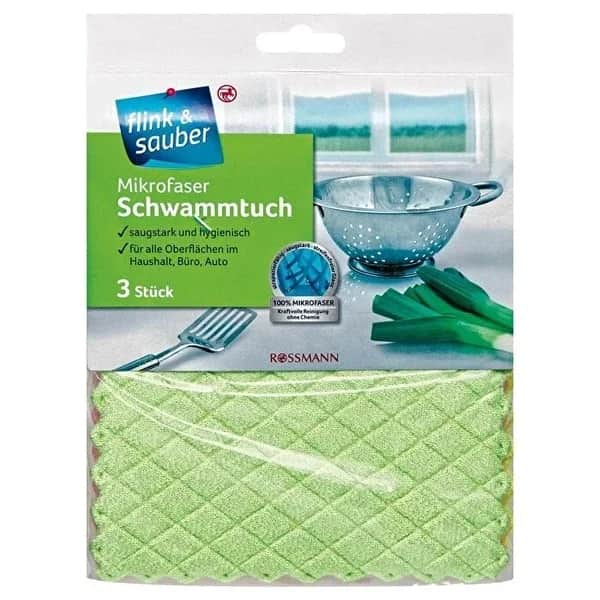 Flink &amp; Sauber Microfiber Sponge Cloth 17x22 cm 3-pack