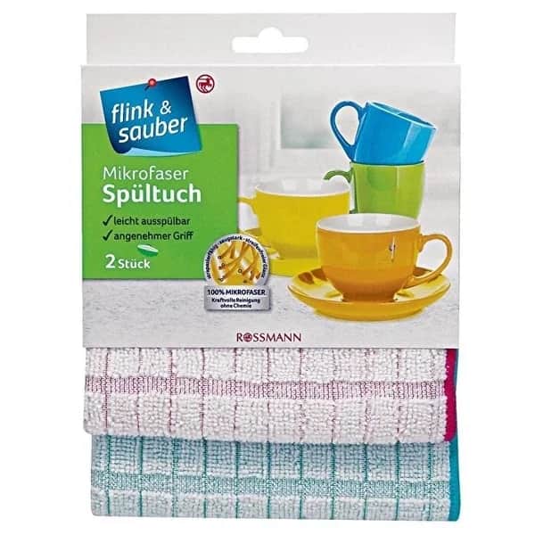 Flink &amp; Sauber Kitchen Cloth Microfiber Premium, 30x30 cm 2-pack