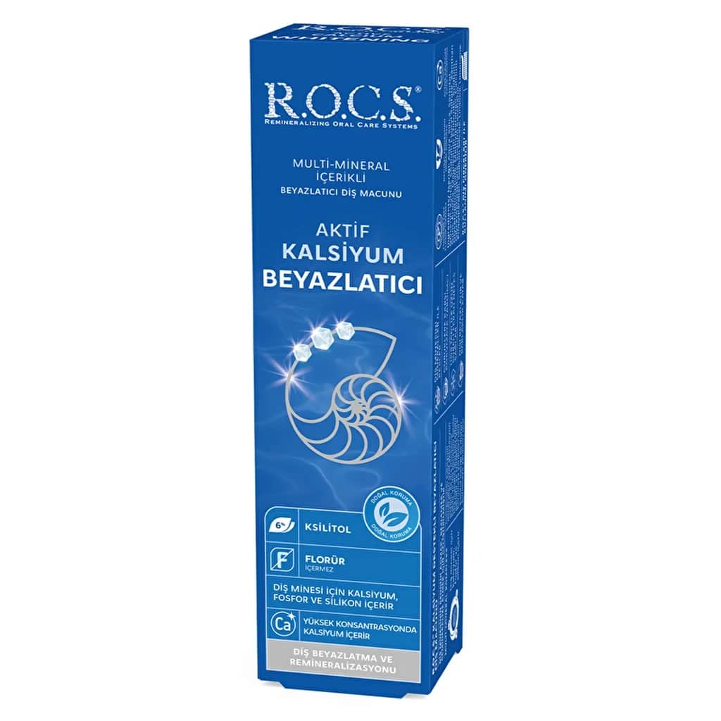 Rocs معجون أسنان روكس أكتيف كالسيوم لتبييض الأسنان 75 مل