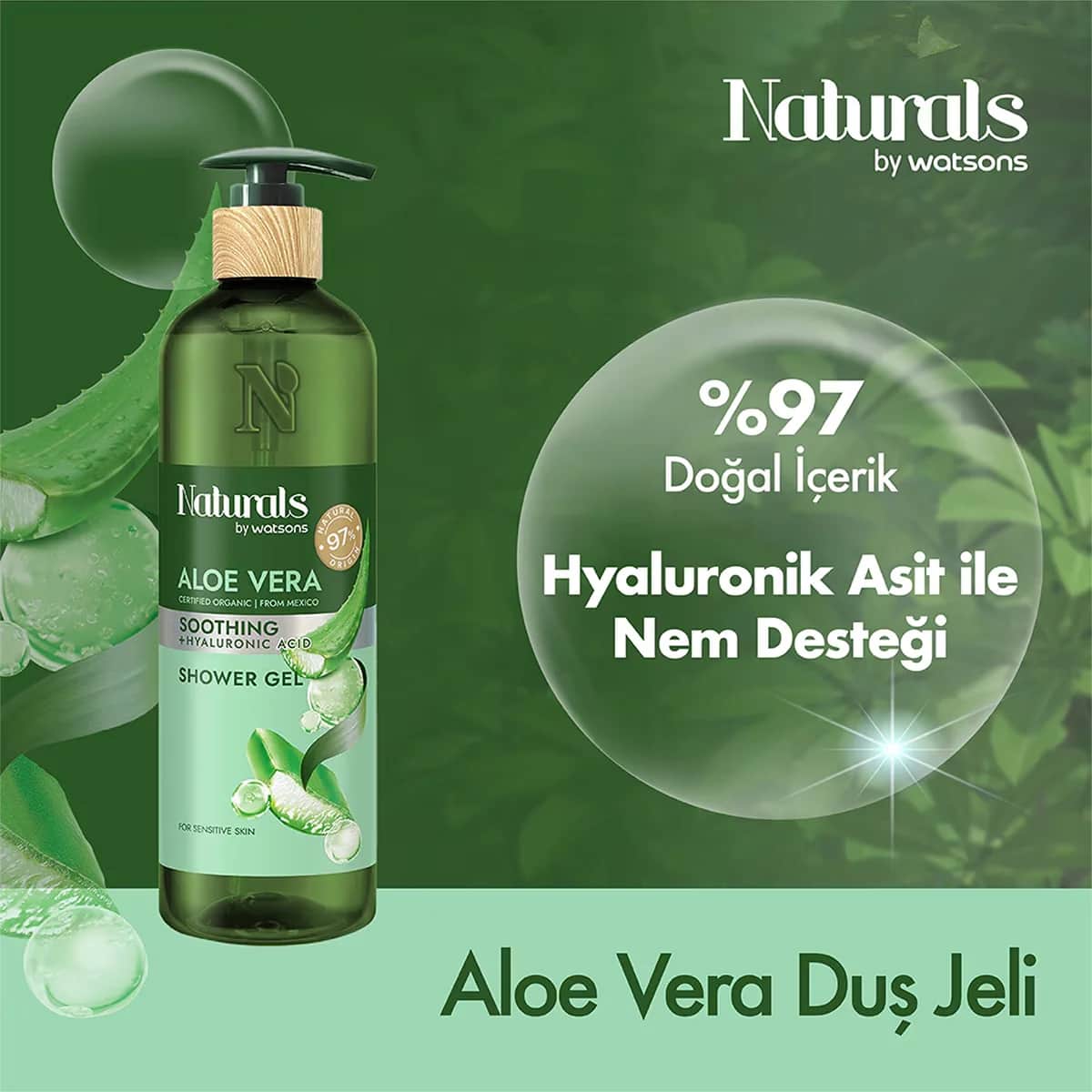 Гель для душа с алоэ вера 490 мл от Naturals By Watsons
