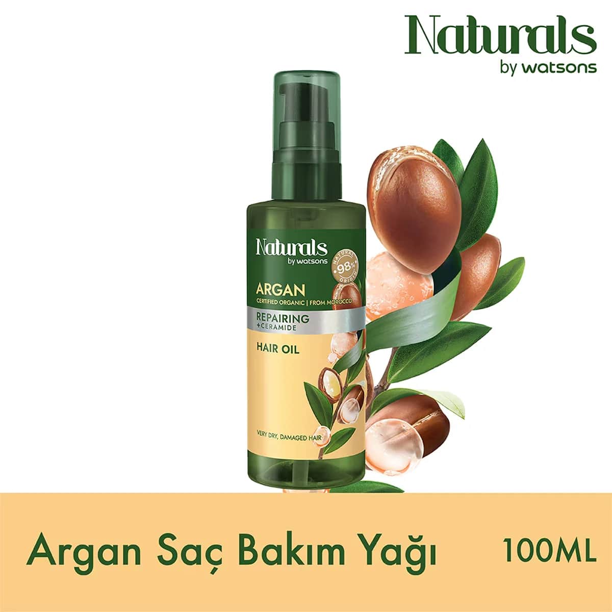 Масло для волос с аргановым маслом 100 мл от Naturals By Watsons