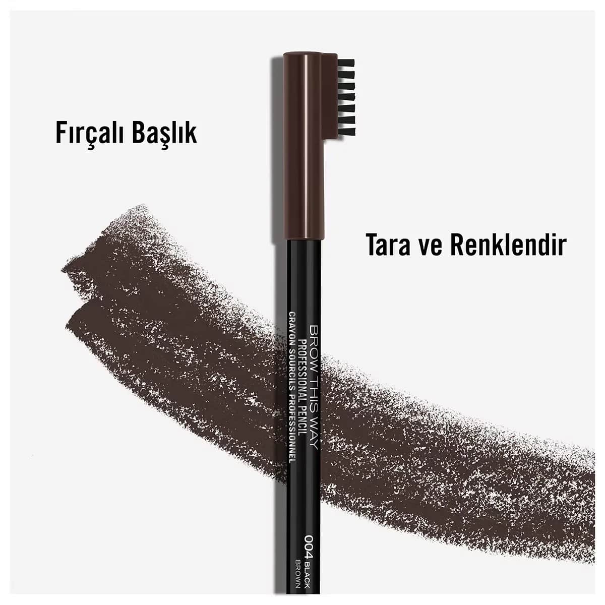 Rimmel London قلم حواجب احترافي من ريميل لندن 004 أسود بني