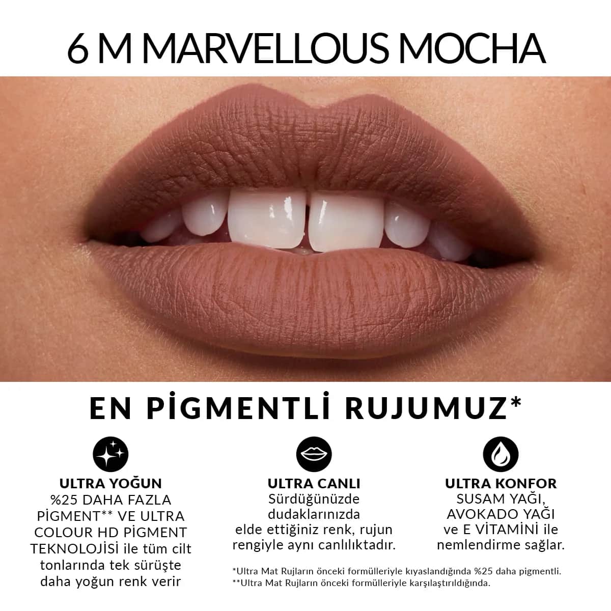 Avon أحمر شفاه أفون ألترا مات مارفيلوس موكا
