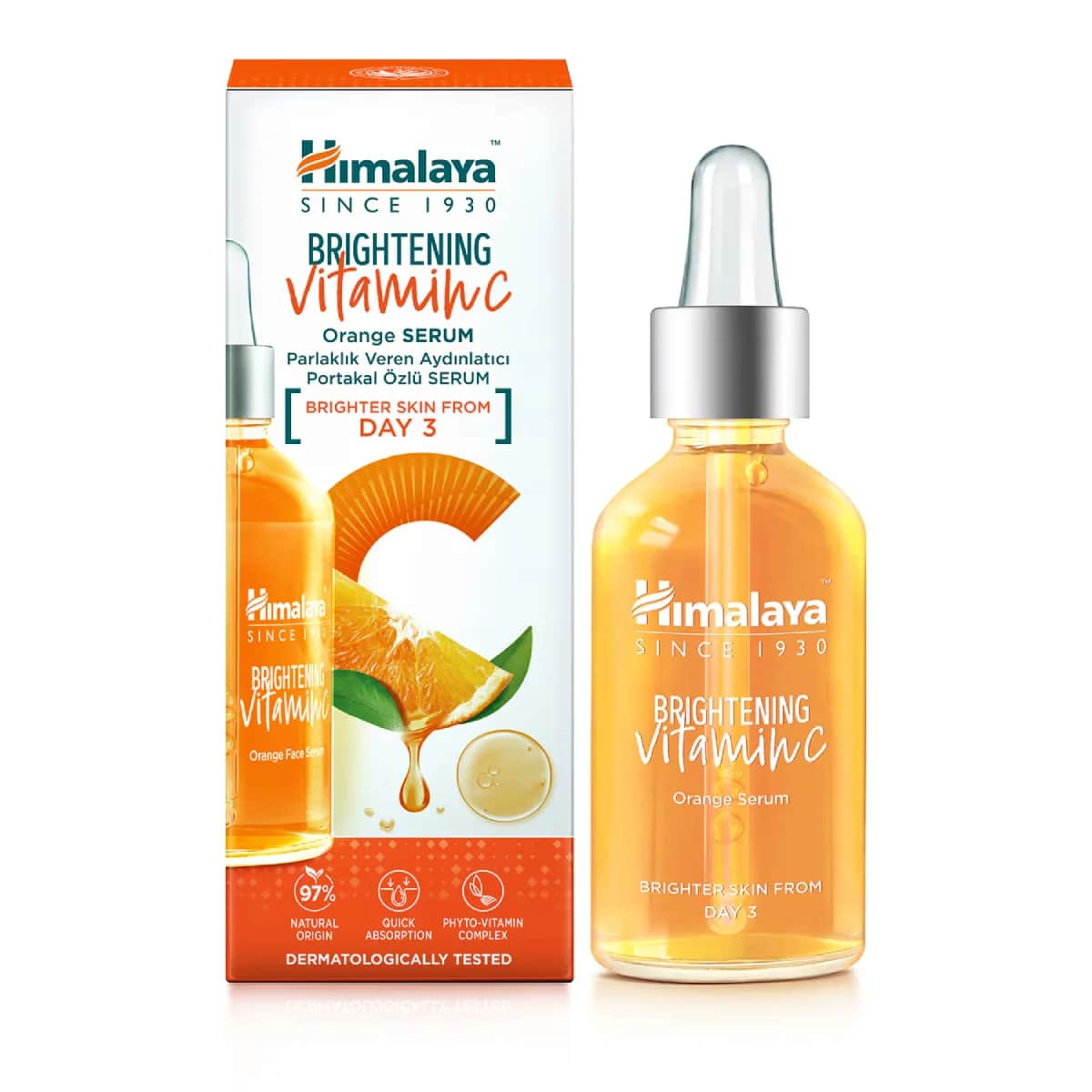 Himalaya Brightening Brightening Vitamin C Orange Essence Serum 30 ml
