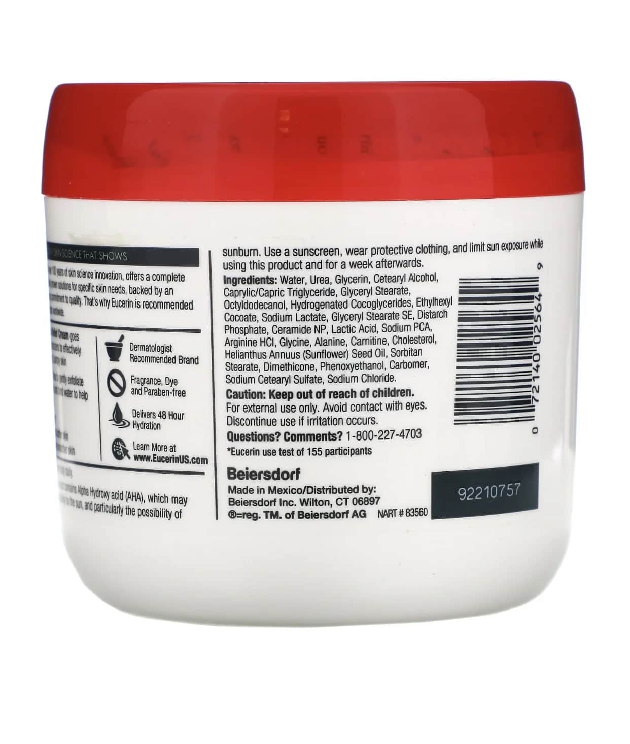 Eucerin Rauheit Lindernde Creme, Duftfrei, 454 g von Eucerin