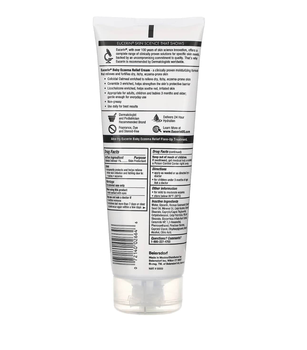 Eucerin Fragrance-Free Eczema and Irritation Treatment for Young Children, 226g